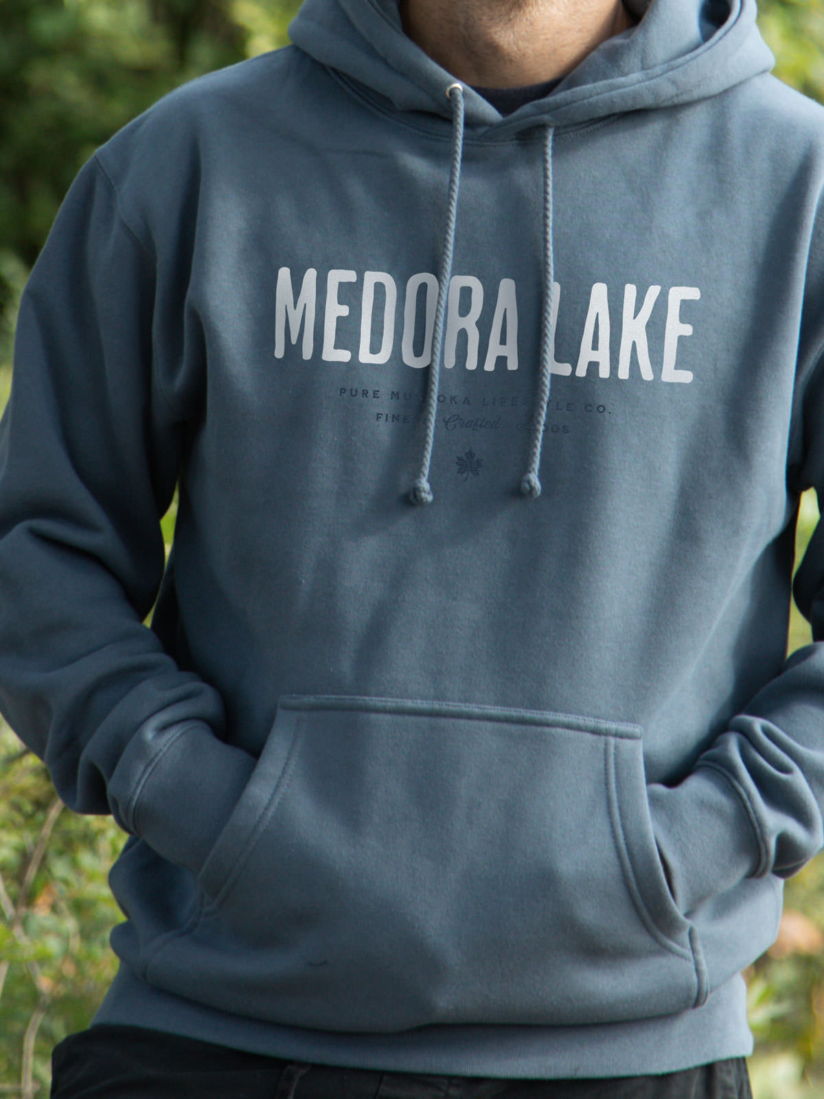 Medora Lake Hoodie - Storm Blue - Male Model
