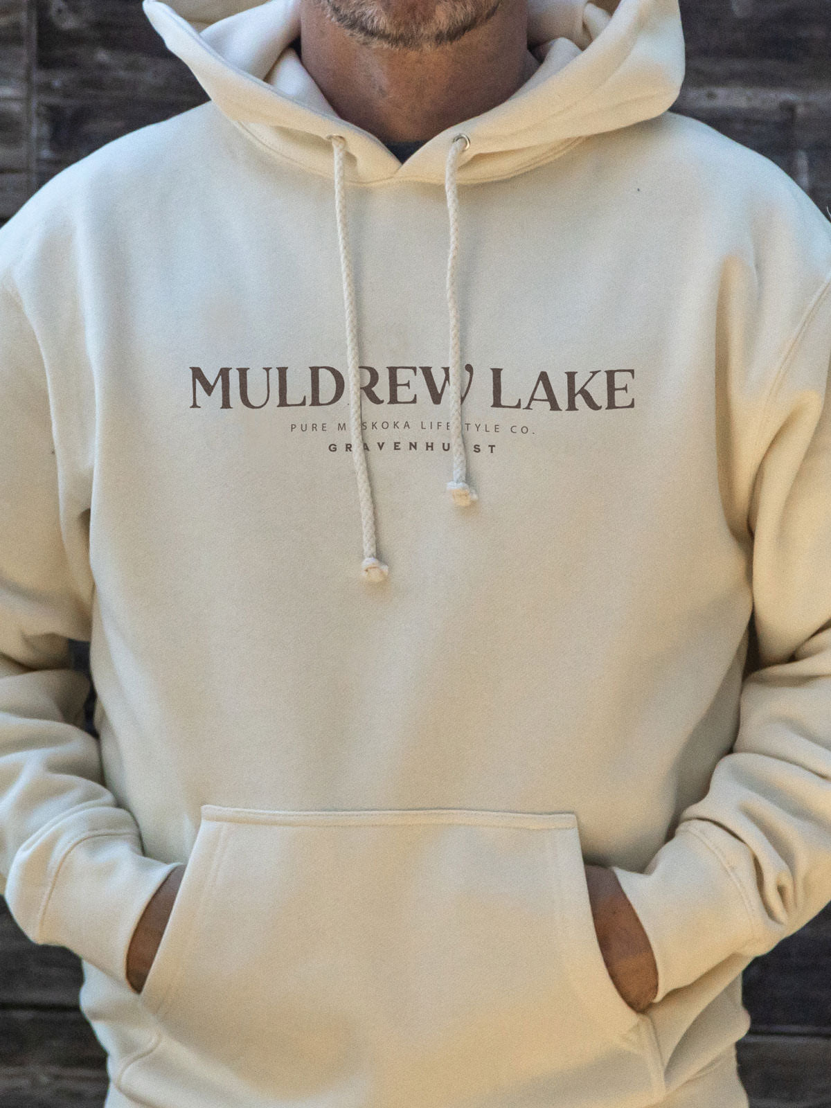Muldrew Lake Hoodie - Bone - Male Model