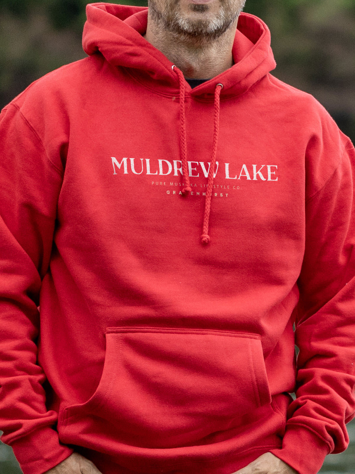 Muldrew Lake Hoodie - Red - Male Model