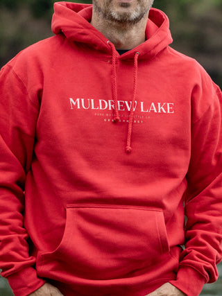 Muldrew Lake Hoodie - Red - Male Model