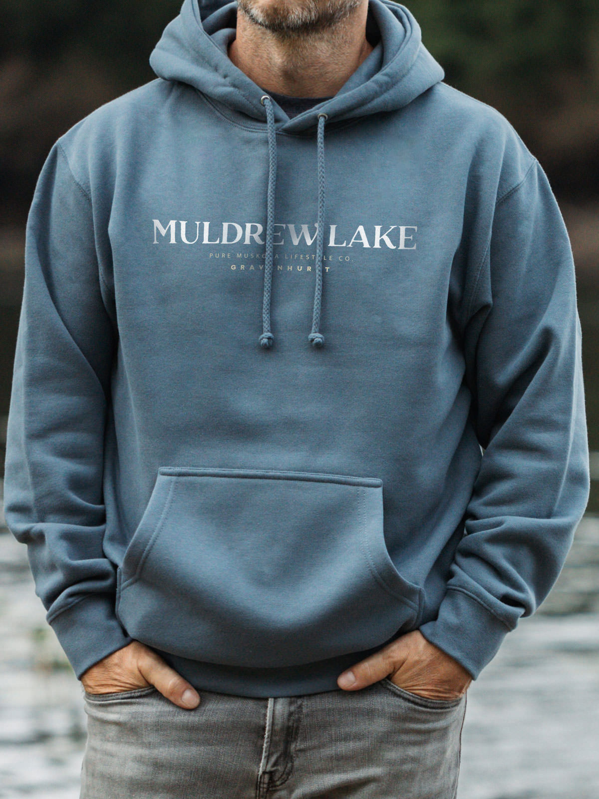 Muldrew Lake Hoodie - Storm Blue - Male Model