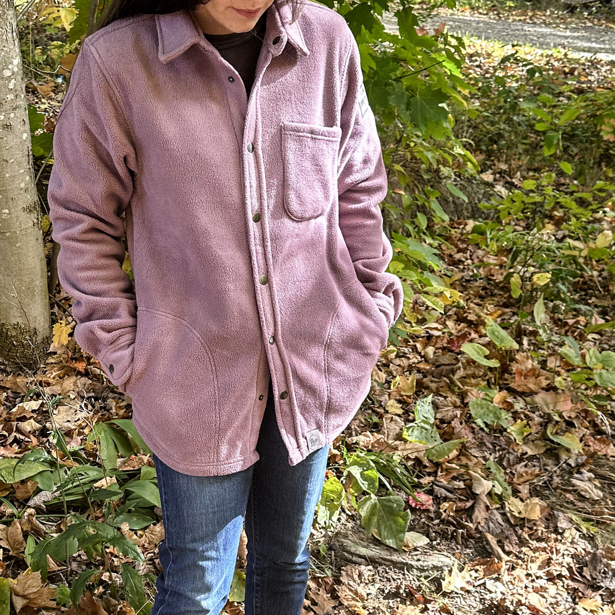 Nortfhfleece Overshirt - Eggplant - Female Model
