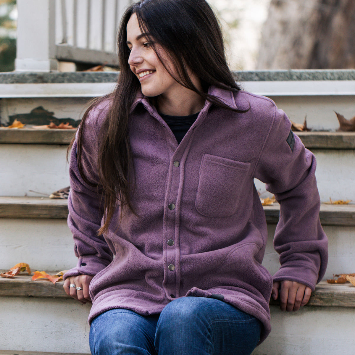Nortfhfleece Overshirt - Eggplant - Female Model