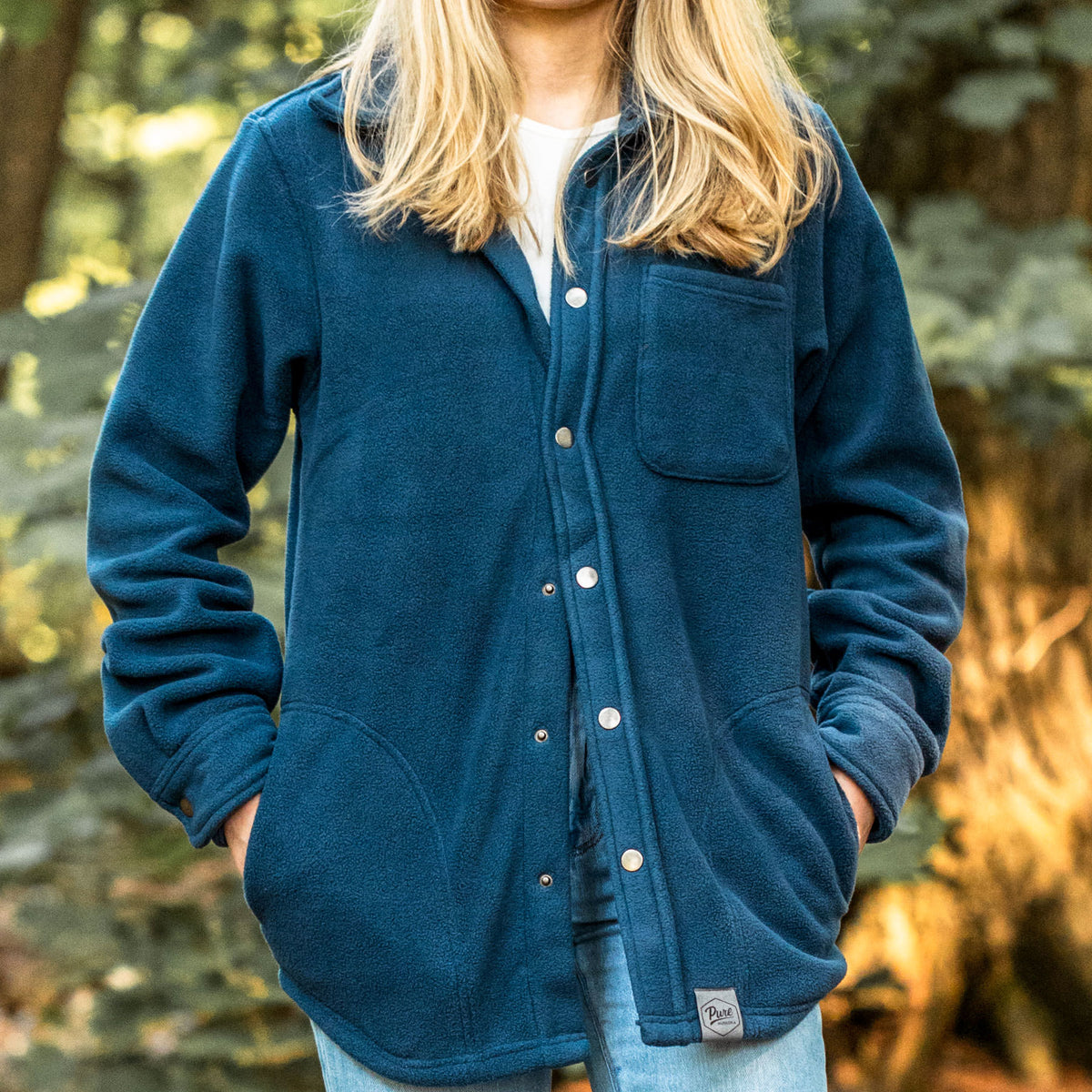 Nortfhfleece Overshirt - Navy - Female Model