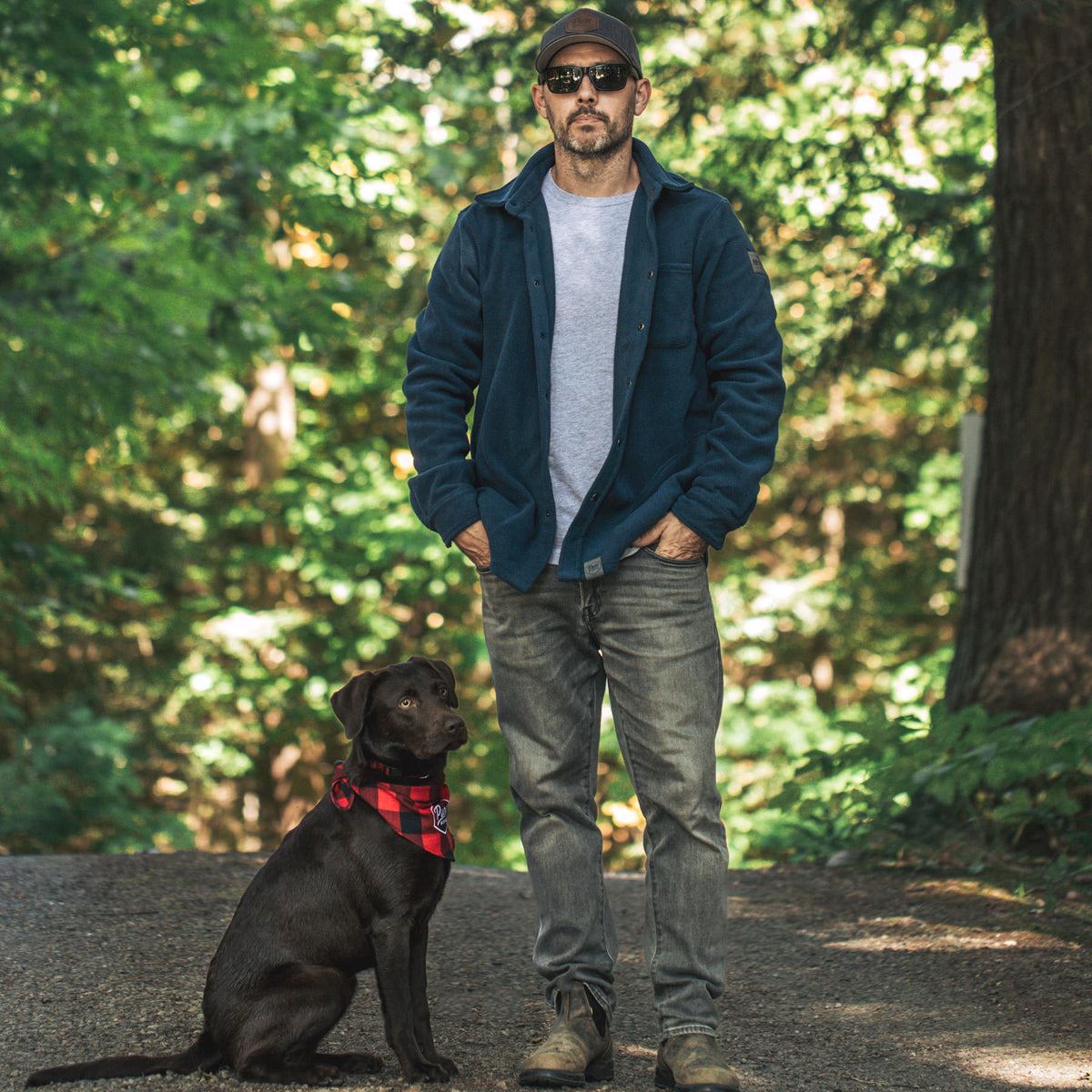 Nortfhfleece Overshirt - Navy - Male Model