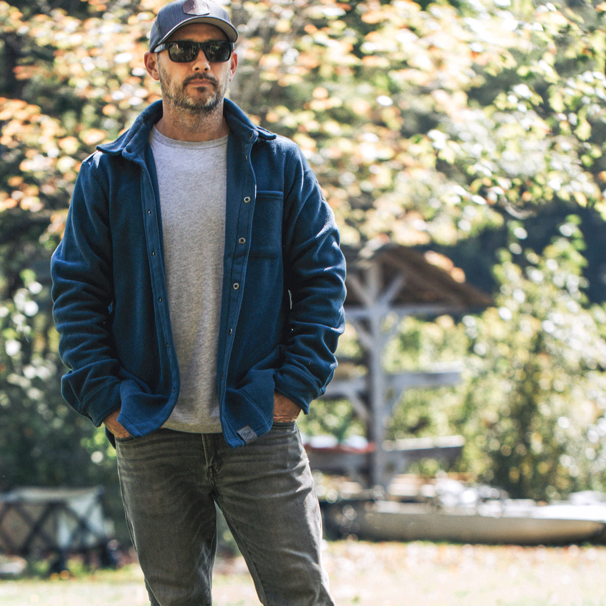 Nortfhfleece Overshirt - Navy - Male Model