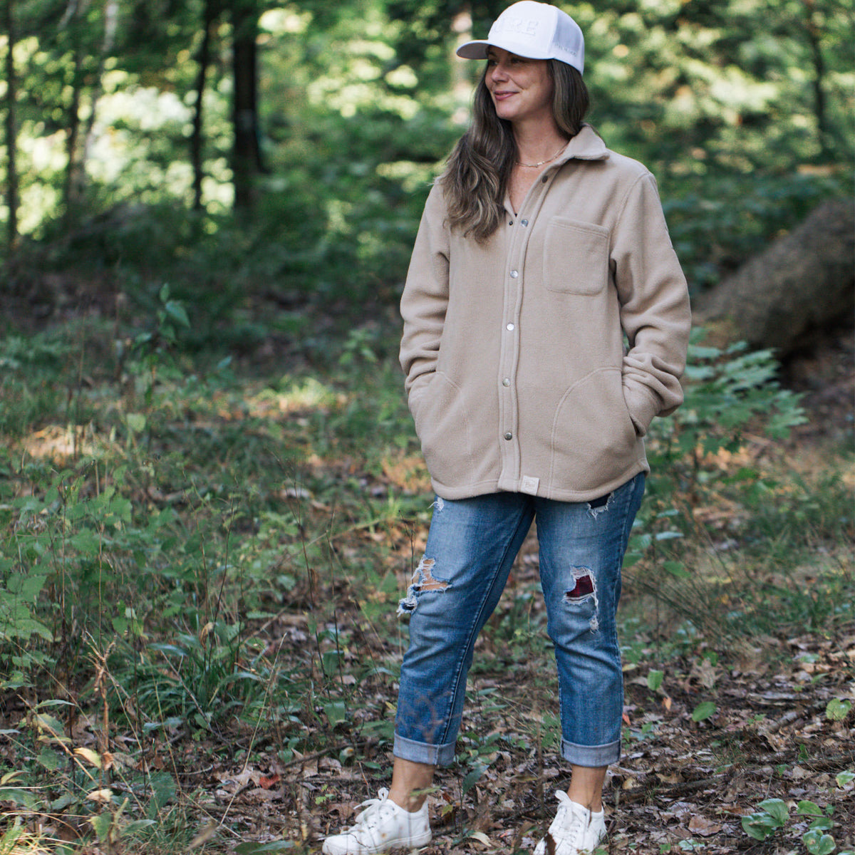 Nortfhfleece Overshirt - Sand - Female Model