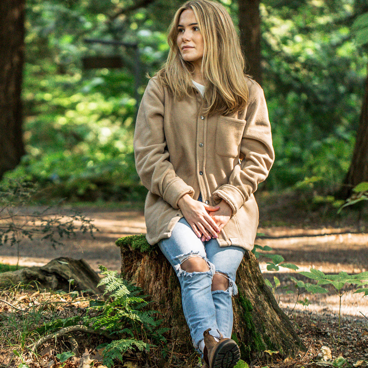 Nortfhfleece Overshirt - Sand - Female Model
