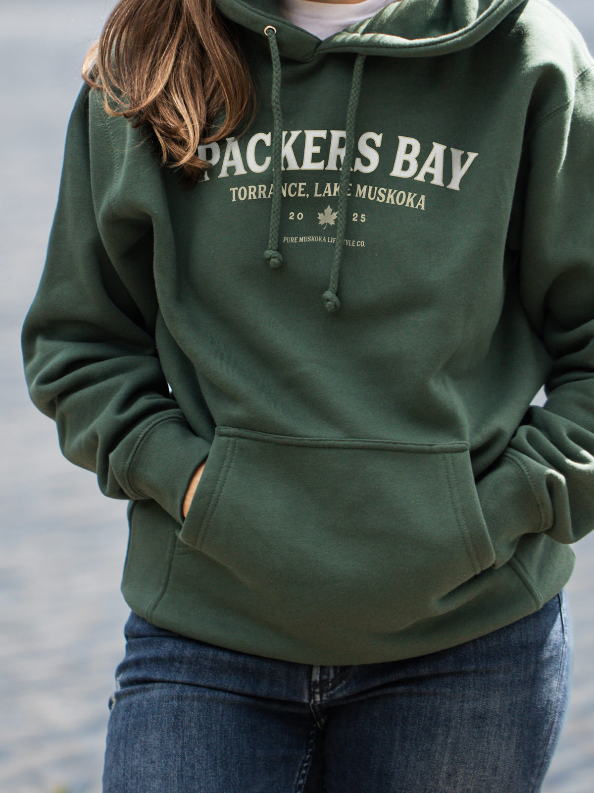 Packers Bay Hoodie - Alpine Green - Female Model