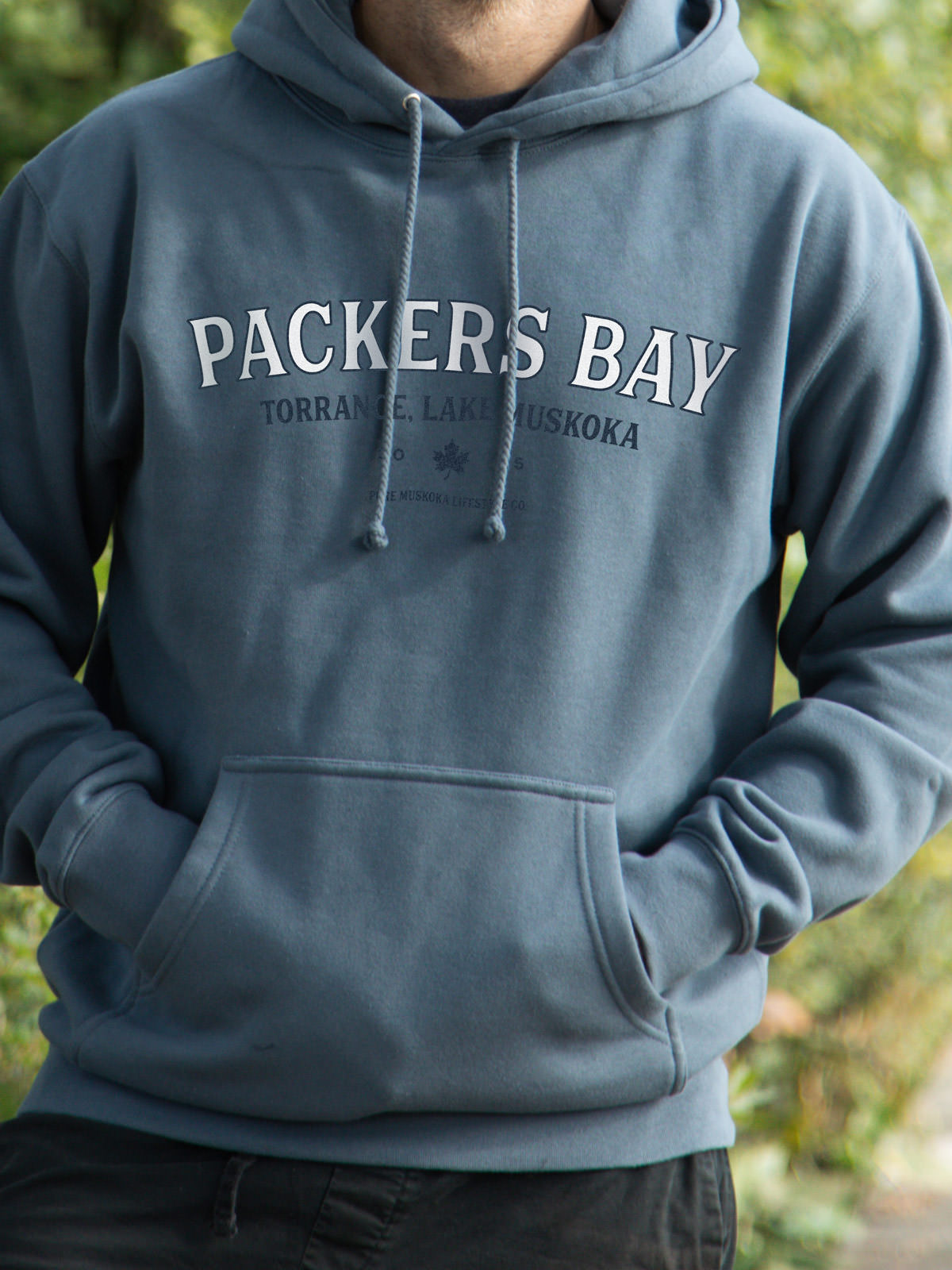 Packers Bay Hoodie - Storm Blue - Male Model