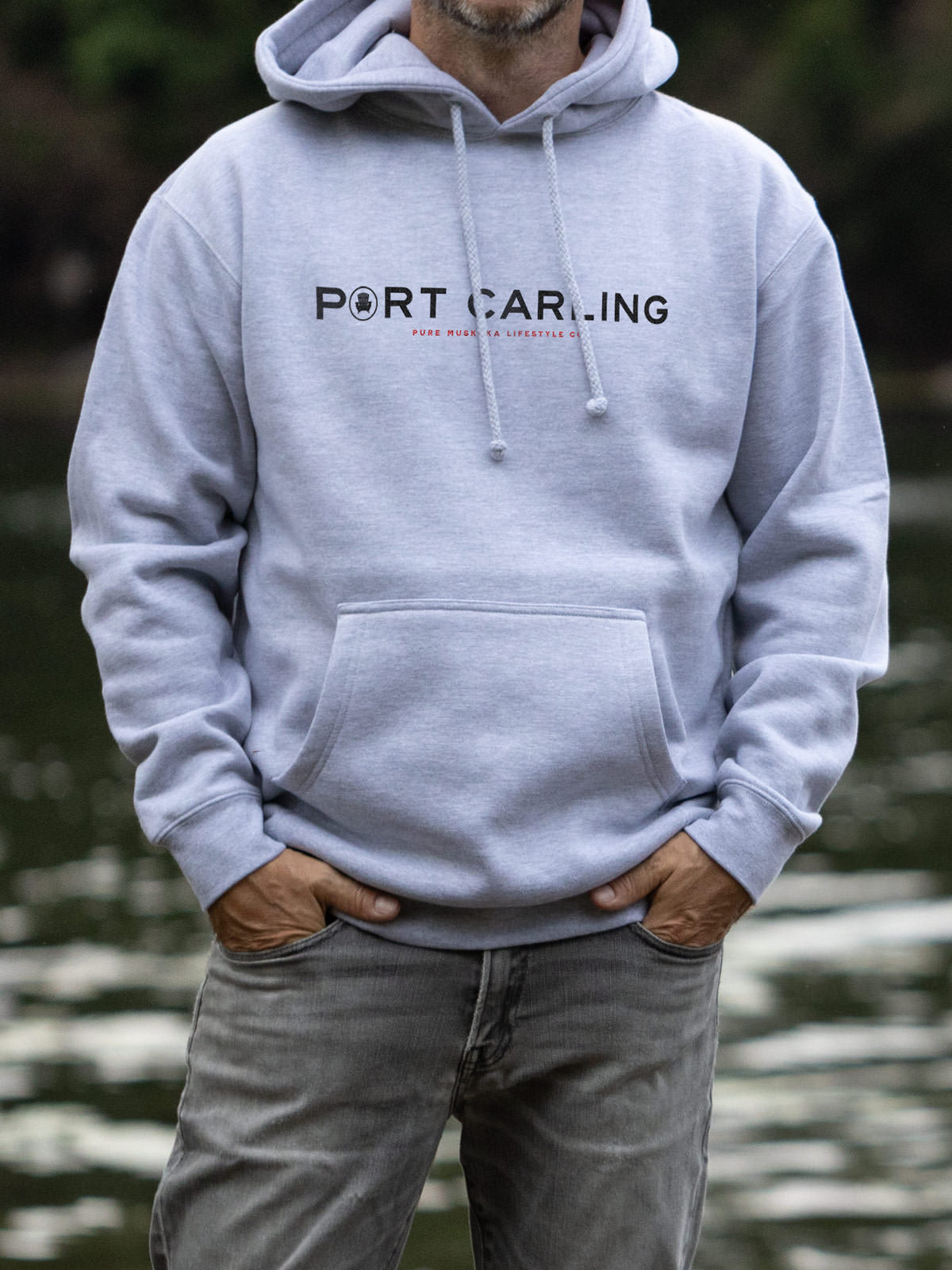 Port Carling Hoodie - Athletic Grey - Male Model