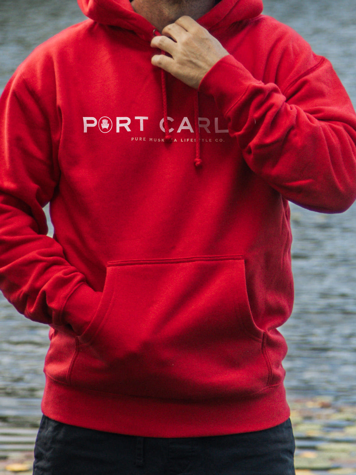 Port Carling Hoodie - Red - Male Model