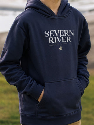 Severn River Kids Hoodie - Navy - Pure Muskoka