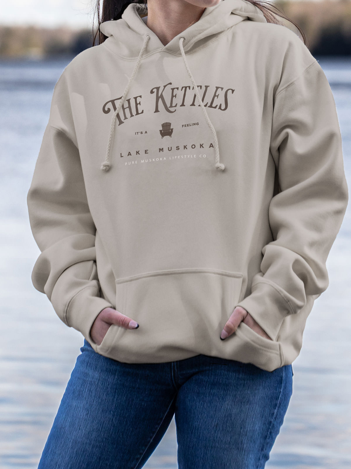 The Kettles Hoodie - Cement  - Female Model