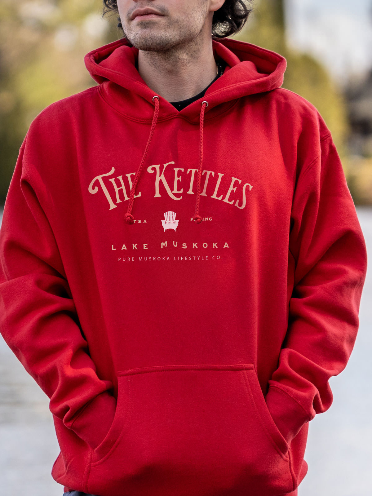 The Kettles Hoodie - Red  - Male Model
