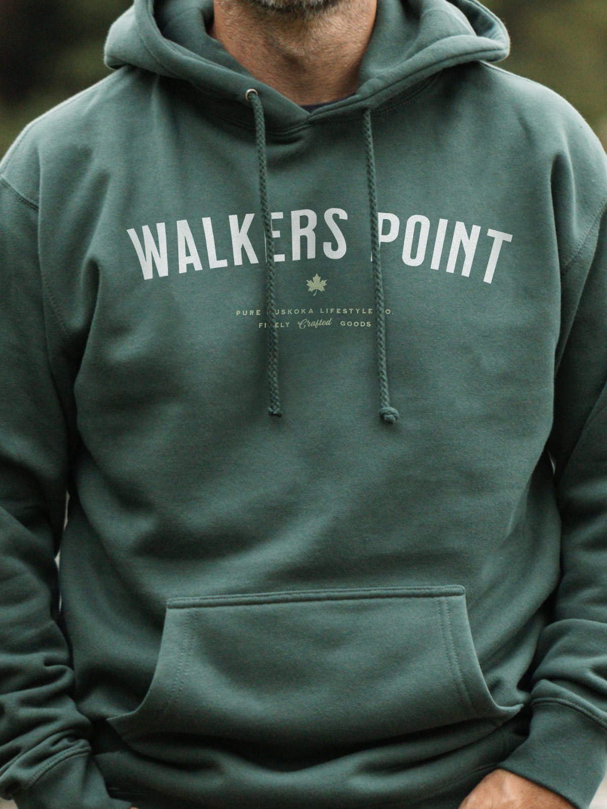 Walkers Point Hoodie - Alpine Green - Male Model