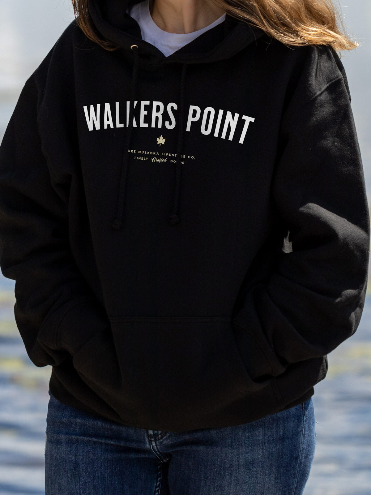 Walkers Point Hoodie - Black - Female Model