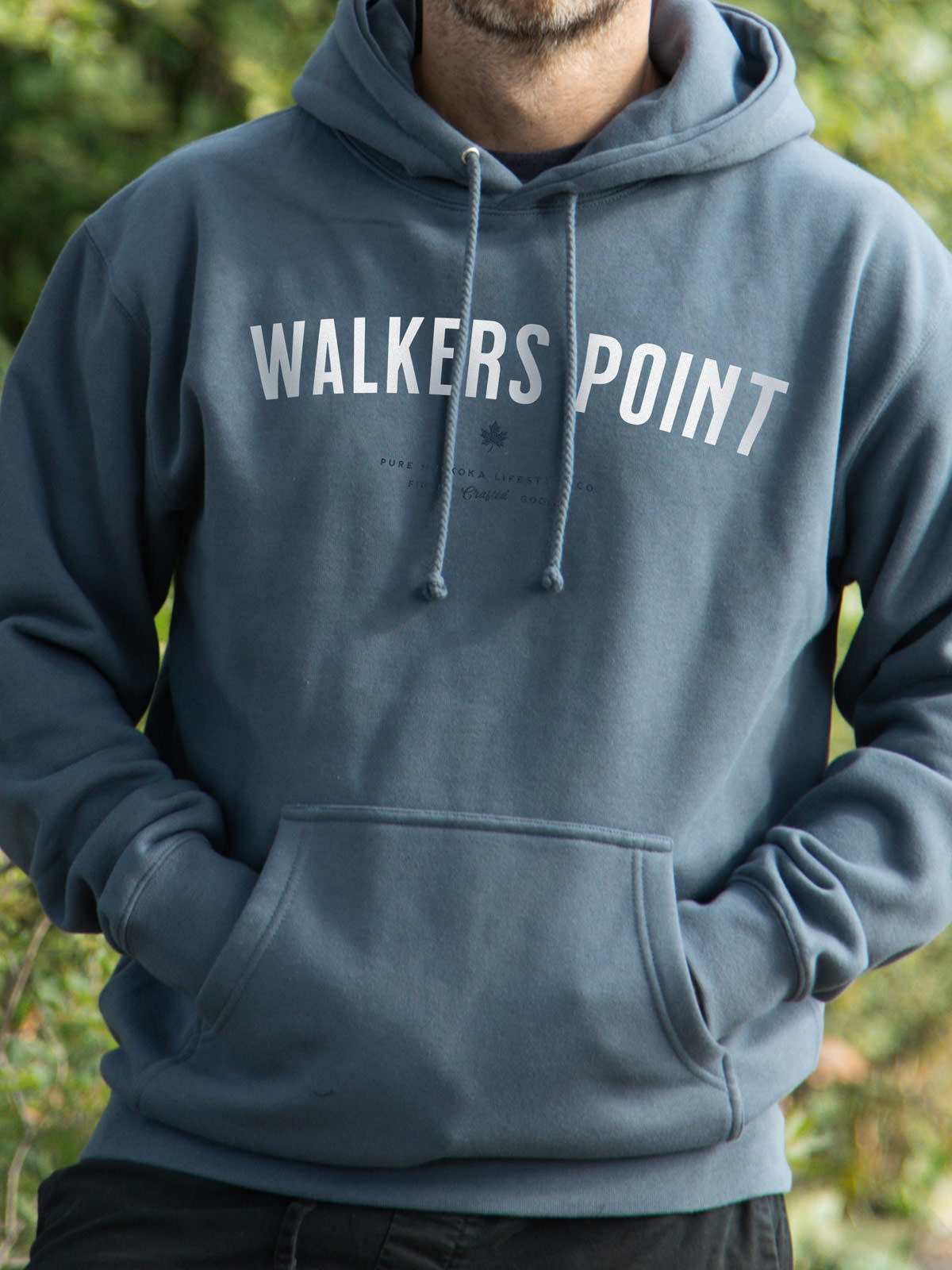 Walkers Point Hoodie - Storm Blue - Male Model