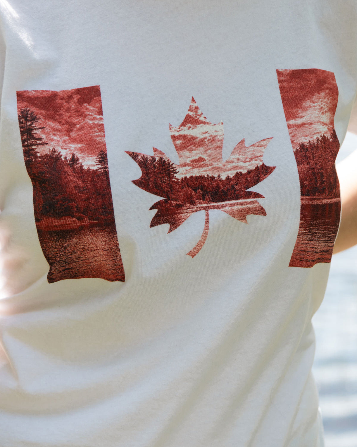 Canada Day Flag - White - Female Model