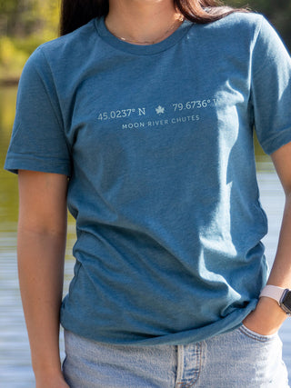 Your Spot - T-Shirt - Deep Teal - Female Model - Pure Muskoka