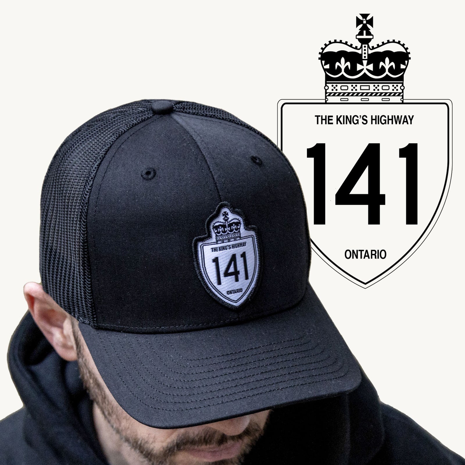 Highway 141 Patch Hat (Black)