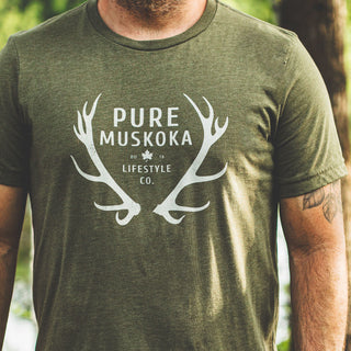 Antlers - Pure Muskoka Lifestyle Co. T-Shirt (Unisex)