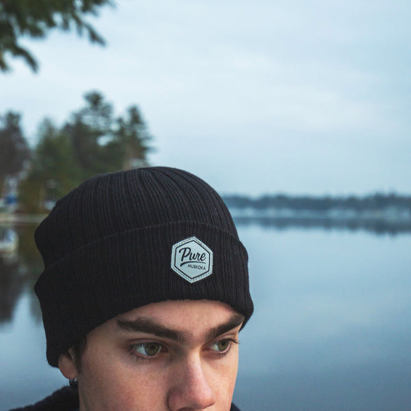 Toque - Ribbed with Cuff (Black)