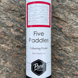 Five Paddles Colouring Poster