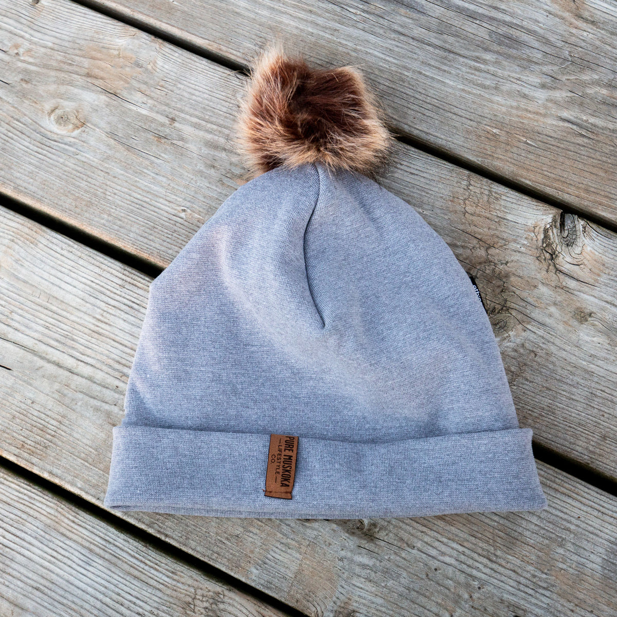 Pure Muskoka Lifestyle Toque With Pom (Grey)