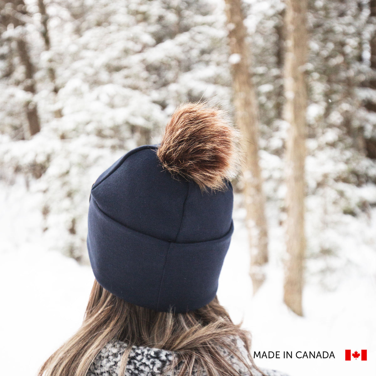 Pure Muskoka Lifestyle Toque With Pom (Navy)