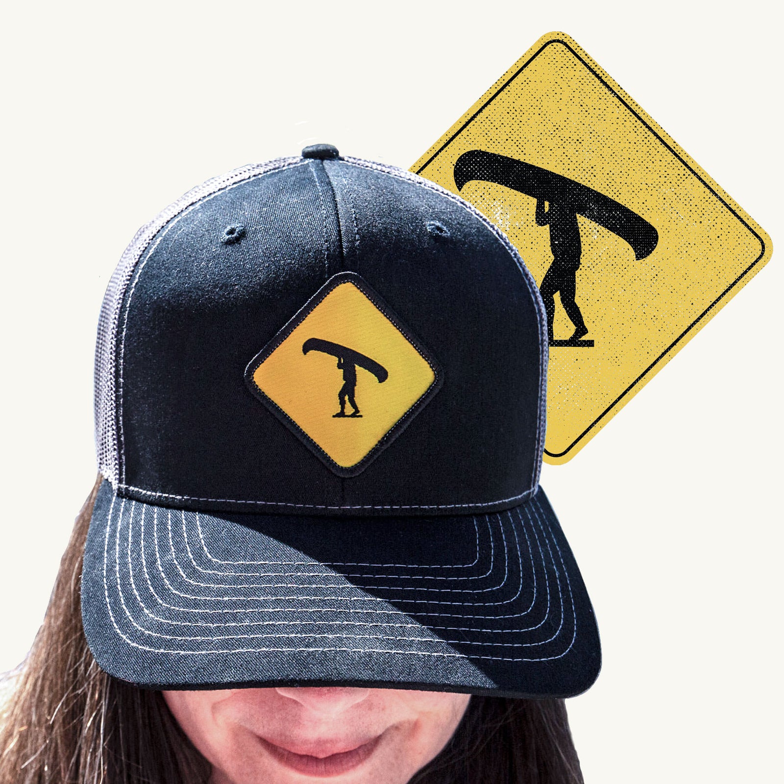 Portage Patch Hat (Black, Charcoal)