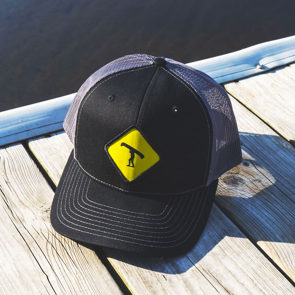 Portage Patch Hat (Black, Charcoal)