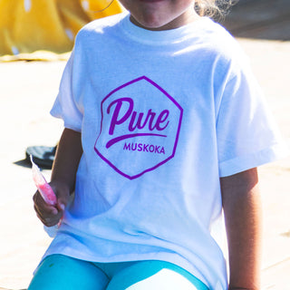 Toddler Logo T-Shirt (White w/Pink Logo)