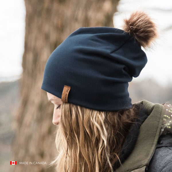 Pure Muskoka Lifestyle Toque With Pom (Navy)