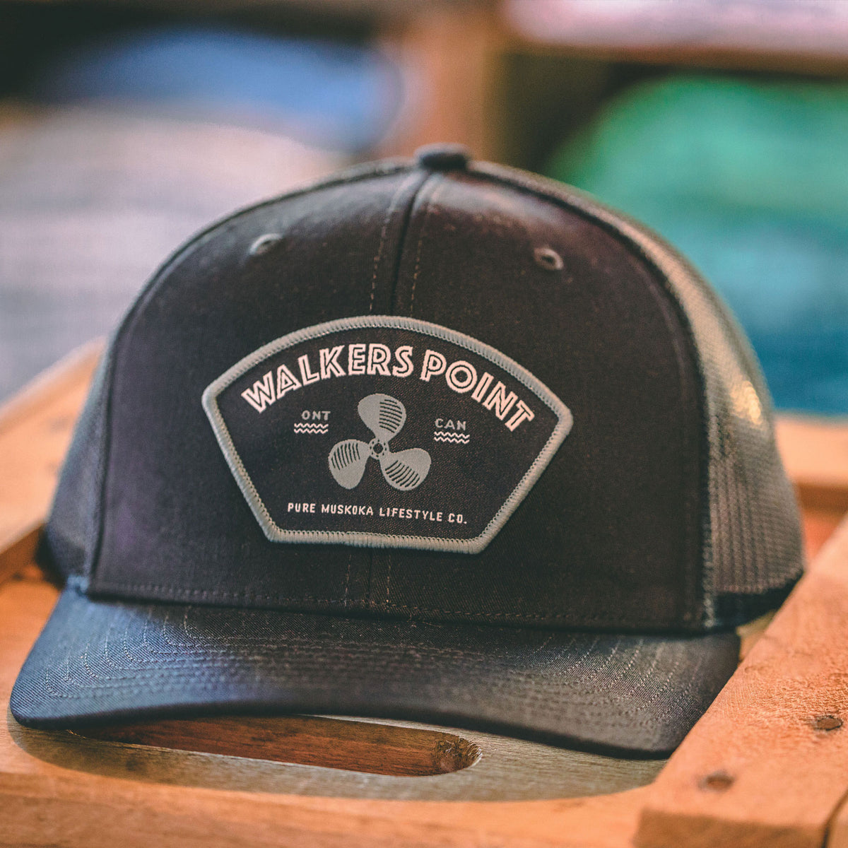 Walkers Point Lifestyle Patch Hat (Navy)