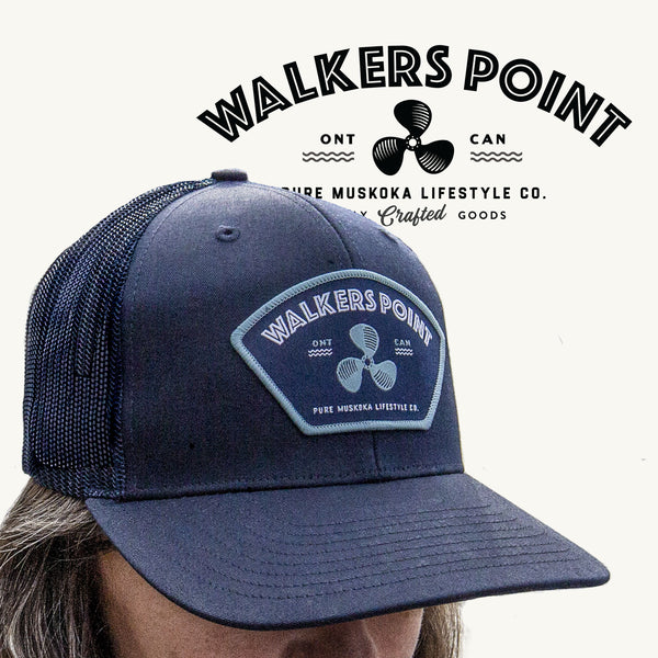 Walkers Point Lifestyle Patch Hat (Navy)
